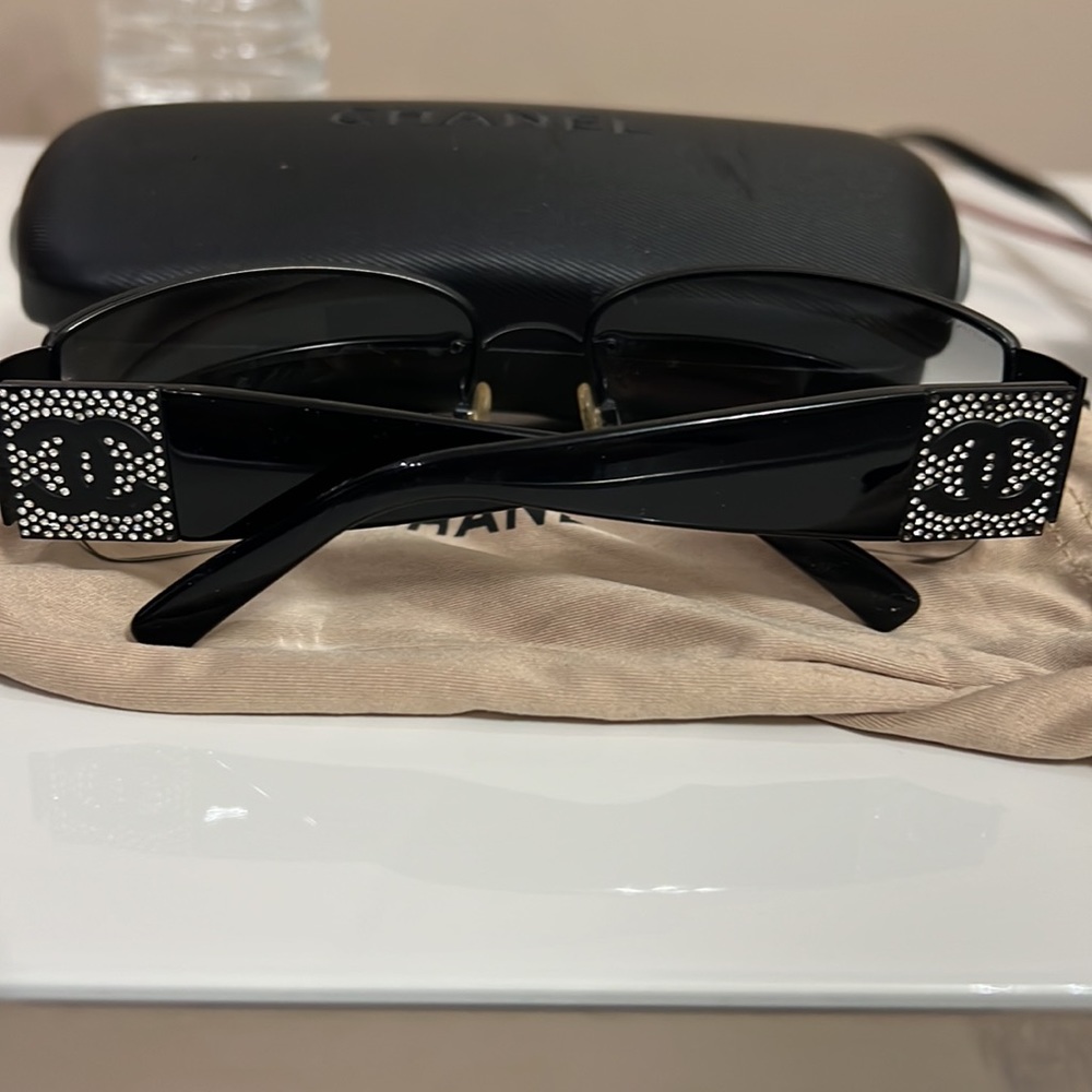 Chanel vintage Sunglasses with rhinestones.
